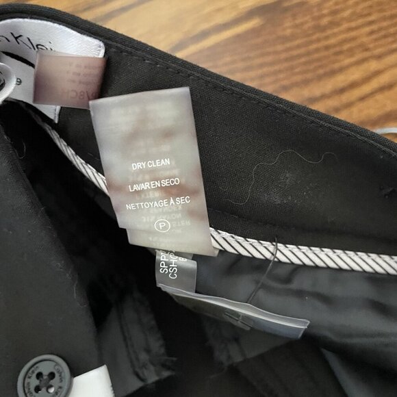 Calvin Klein Womn 8P Black Woven Mid-Rise Highline Tapered Ankle Length Pant NWT - Picture 15 of 15